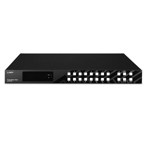 Non Communiqué Noir Lindy - Répartiteur Vidéo/Audio - 4K60, Matrice - 16 X Hdmi - De Bureau