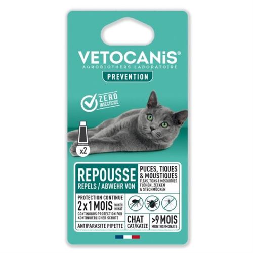 Meilleurs prix pour VETOCANIS Pipettes Anti Puces Tiques Moustiques pour Chaton 2 pipettes