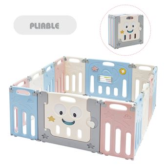 Parc Pour Bebe Giantex Plastique 14 Pieces Avec Porte Verrouillable Et Panneau De Jeux De 3 Mois A 6 Ans Parcs Achat Prix Fnac