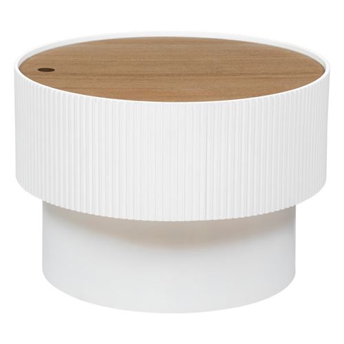 Non Communiqué Blanc Table À Café Coffre D55 Enola Atmosphera