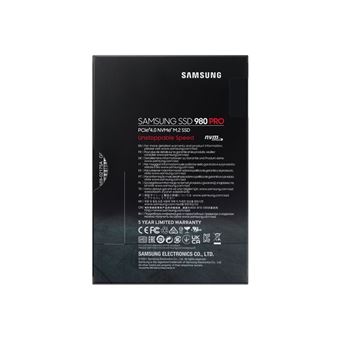 Disque Dur SDD Interne Samsung 980 Pro MZ-V8P2T0BW NVMe M.2 PCIe
