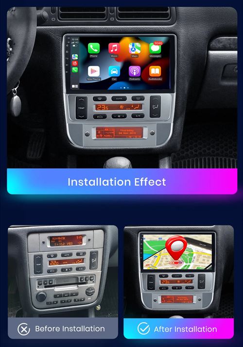 Autoradio CarPlay RoverOne Android 2Go RAM 32Go ROM GPS Bluetooth