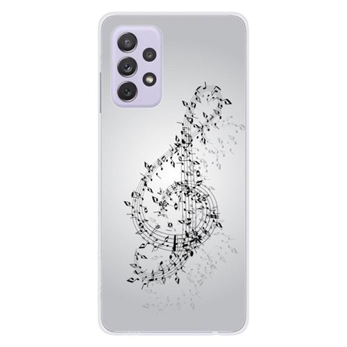 Coque en silicone imprimée compatible Samsung Galaxy A32 5G Valse des notes