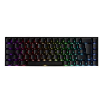 DELTACO GAMING - DK440R - Clavier compact mécanique 68 touches, Switches rouge, Sans fil 3 modes, Gravures frontales des touches, AZERTY