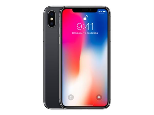 Apple iPhone X - 4G smartphone / M&eacute;moire interne 64 Go - &eacute;cran OEL - 5.8"" - 2436 x 1125 pixels - 2x cam&eacute;ras arri&egrave;re 12 MP, 12 MP - 2x front cameras 7 MP - gris