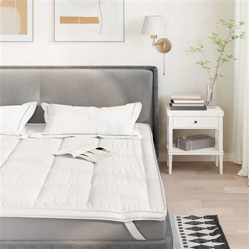 VIDAXL - Protège-matelas - 160x220 cm - Blanc - Image 2