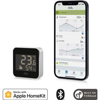 2€71 sur Station météo connectée WEATHER - Technologie Apple HomeKit  Bluetooth Thread - Station météo thermomètre pluviomètre - Achat & prix