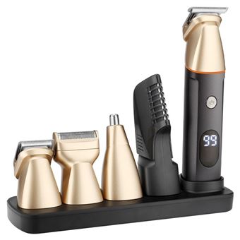 BGTSE Ensemble de Tondeuse à Barbe 5 en 1 pour Hommes, Tondeuse Rechargeable-noir doré - 1