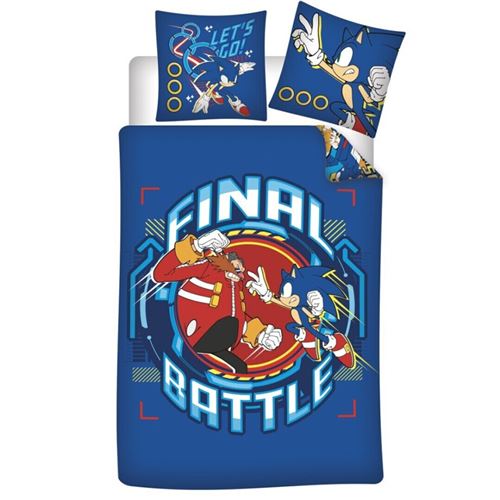 Parure de lit réversible Sonic - -Final Battle- - 140 cm x 200 cm