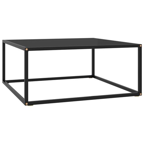 vidaXL - Table basse - Carrée - Noir - 80 x 80 x 35 cm - Image 3