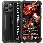 Smartphone Incassable Blackview BV5300 Plus(NFC) Android 13 6,1 24Go+128Go/2To 6580mAh 13MP IP68 Étanché Dual SIM Face ID - Noir