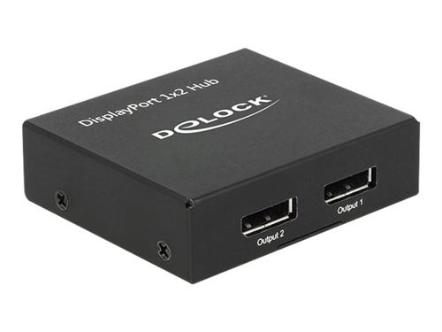 Delock - Répartiteur vidéo/audio - 2 x DisplayPort - de bureau