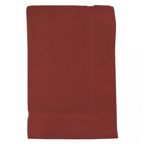 Tapis de bain en coton 800 gr/m2 LAGUNE brique, par Soleil d'ocre