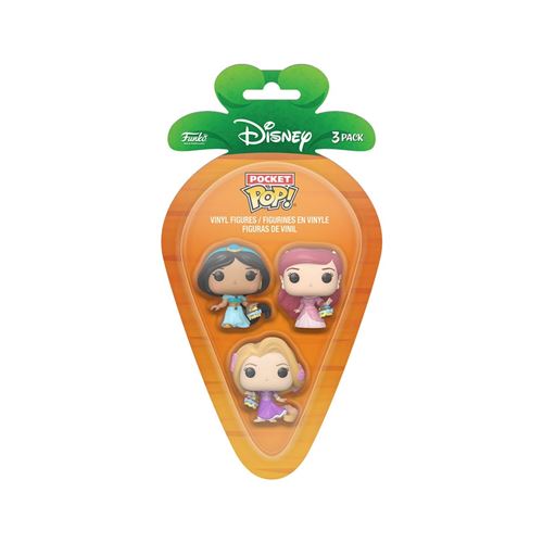 Non Communiqué Disney - Pack 3 Figurines Pocket Pop! Disney Princess R/A/J 4 Cm