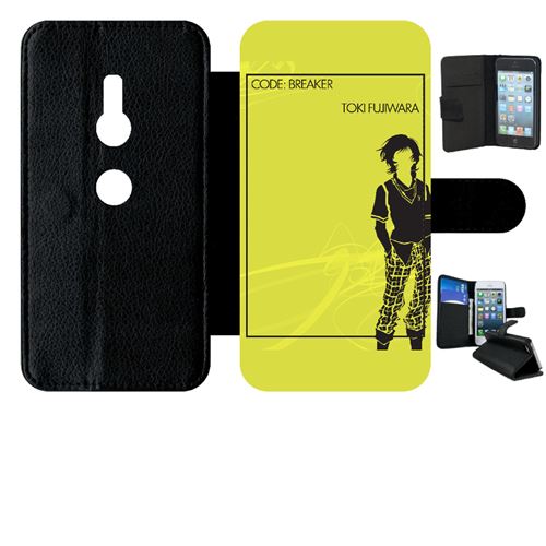 Etui My-Kase pour Xperia XZ2 - code breaker toki fujiwara - Simili-cuir Noir