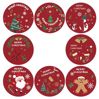 500 Pièces/rouleau Étiquettes Autocollantes En Papier Kraft Pour Noël Des  Joyeuses Fêtes De Décoration, Mode en ligne