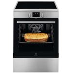 Electrolux Serie 500 SurroundCook LKI64890BX - Cuisinière - pose libre - largeur : 59.6 cm - profondeur : 60 cm - hauteur : 85 cm - avec système auto-nettoyant - acier inoxydable