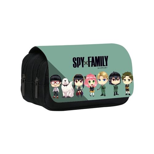 Trousse à crayon Spy x Family pour Garçon et Filles (PC5805) 20x10x7.5 cm Vert