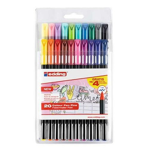 Edding Feutres De Coloriage Fin Classiques 20 Pcs Multicolore 1200