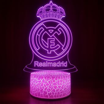 Lampe LED 3D Real Madrid – Le Génie de la Lampe 3D