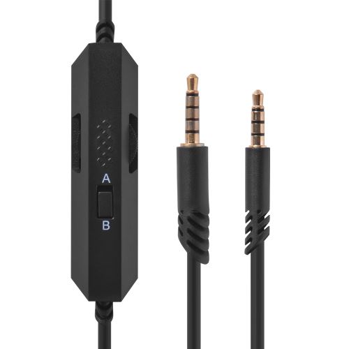 Câble de casque jeu avec écouteurs 2 Mode contrôle audio en ligne TH1407