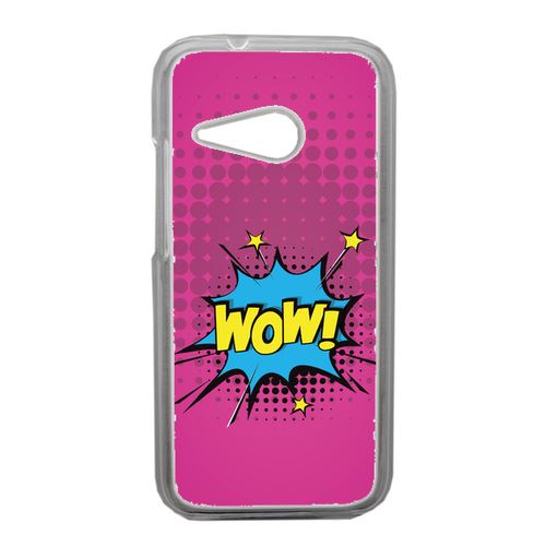 Coque Wow Fond Rose Compatible Htc One Mini 2 Transparent