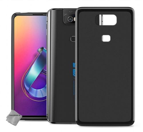 Housse etui coque pochette silicone gel fine pour Asus Zenfone 6 ZS630KL avec verre trempe - NOIR