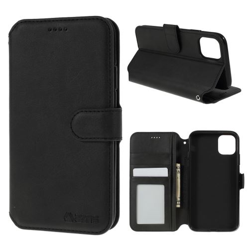 Etui en PU avec support et emplacements pour cartes noir pour votre Apple iPhone XR 6.1 pouces (2019)