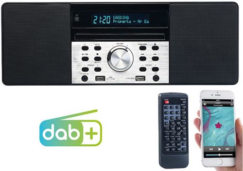 Radio numérique DAB+/FM & lecteur CD avec fonctions bluetooth et chargement USB DOR-600