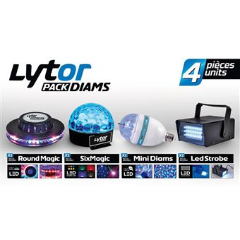 13€09 sur Pack de 4 jeux de lumières à LEDS LYTOR DIAMS, Eclairage et jeux  de lumière, Top Prix