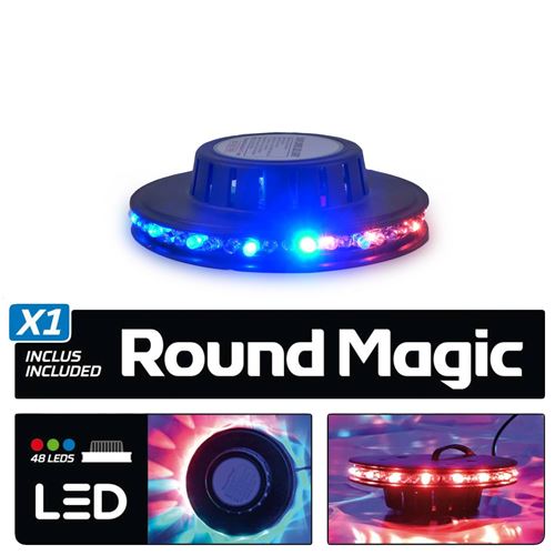 Pack Lumière Stroboscopes à 47 LED multicolore 4 couleurs Vitesse du flash  réglable