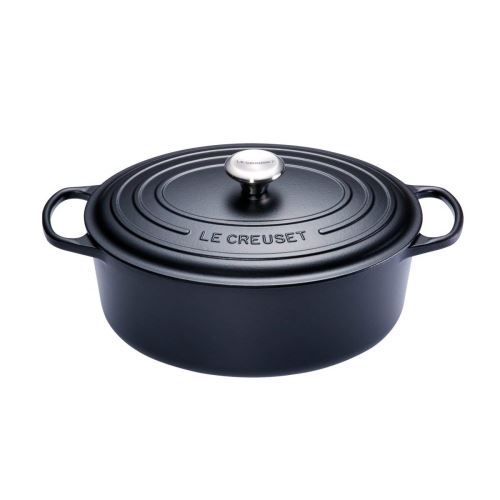 Le Creuset 21178330000430 Signature Cocotte Ovale Fonte Noir Mat 33 cm
