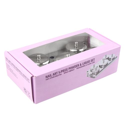 En Poudre Cristaux Liquides Coupe Cover Nail Coupe Poudre Verser Nail Art en Acier Inoxydable Mjtz119