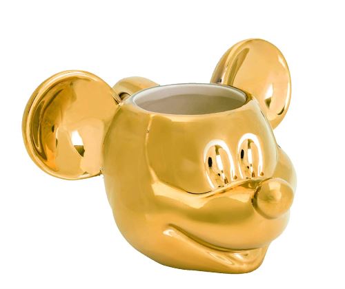 Joy Toy 62147 Mickey Mouse DELUXE 3D GOLDIDIGE CERAMIQUE 13,5 x 12 x 8,5 cm Doré