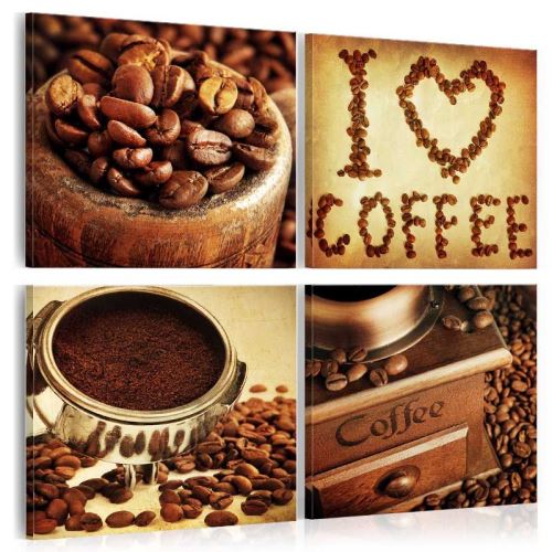 Tableau - Coffee - Pleasant Moments .Taille : 80x80