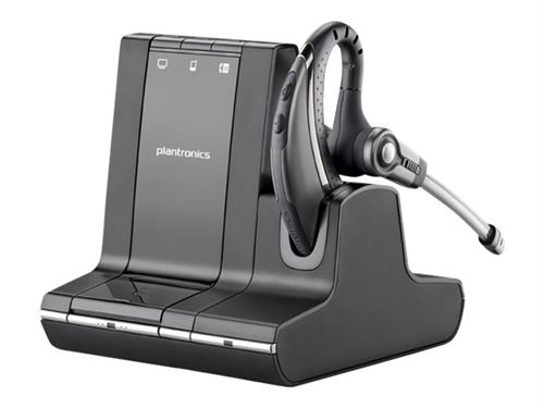 PLANTRONICS Poly Savi W730-M - 700 Series - micro-casque - montage sur l'oreille - DECT 6.0 - sans fil 