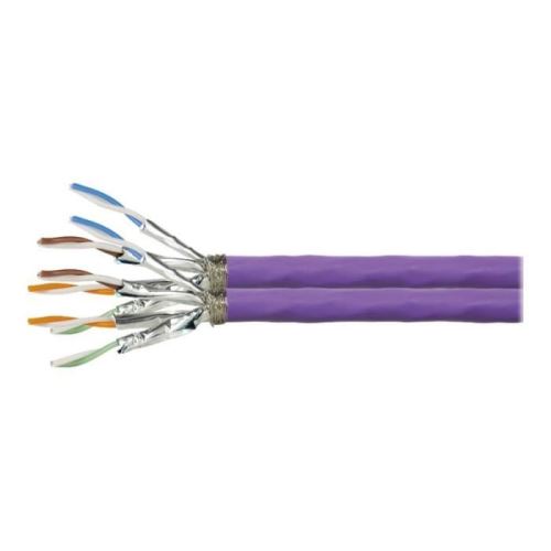 LogiLink PrimeLine - Câble en vrac - 100 m - SFTP, PiMF - CAT 7a - IEEE 802.3 - sans halogène - violet