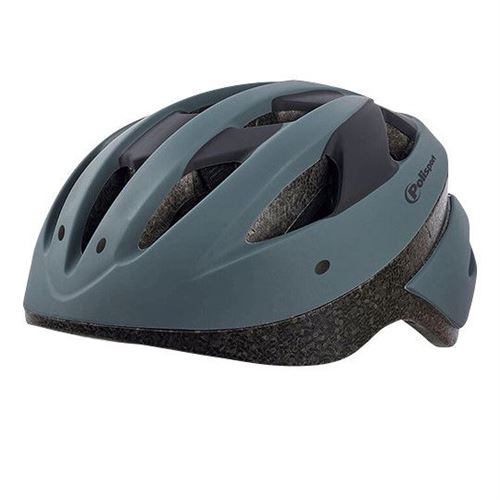 Casque route/vtt polisport sport ride gris fonce/noir mat avec reglage occipital 54/58