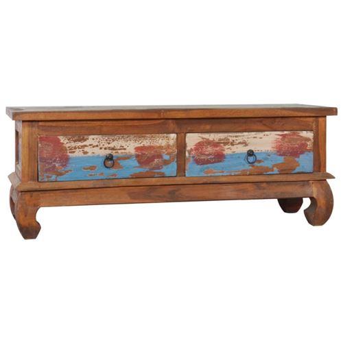 Vidaxl meuble tv 110x35x40 cm bois de teck recycl&eacute; 289059