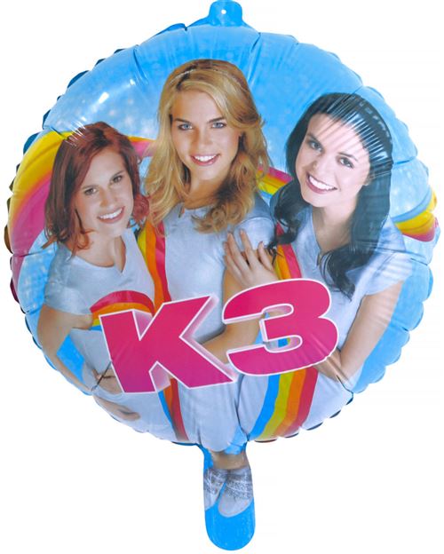 Folat ballon d'aluminium K3 Party girls 46 cm bleu/rose
