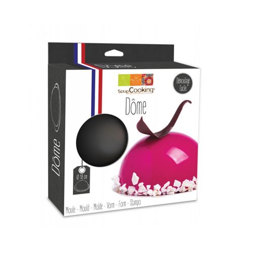 Moule semi-rigide dôme - Scrapcooking - Noir - Plastique