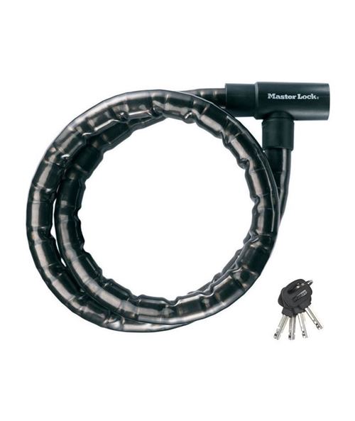 Master lock câble articule 4 clés noir 1.20 m