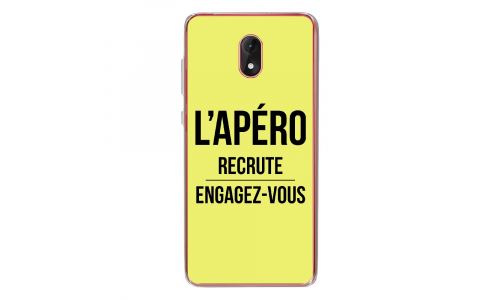 Coque souple pour Wiko Lenny 5 avec impression Motifs l'apéro recrute jaune