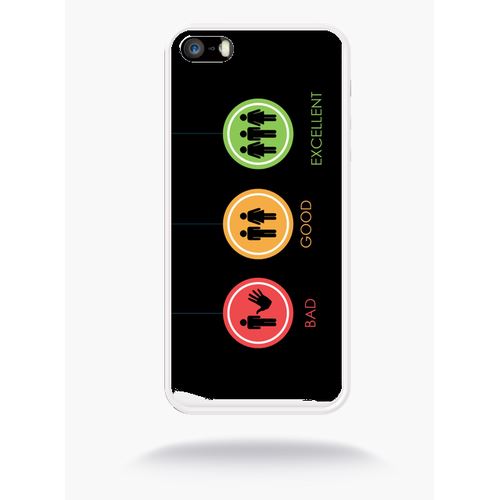 Coque Logo Women Bad Good Feu Tricolor Compatible Apple Iphone Se Silicone Blanc Mat