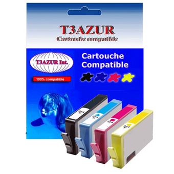 Lot De 4 Cartouches D'Encre Compatibles HP 364 XL - Pour Imprimante Photosmart 5524