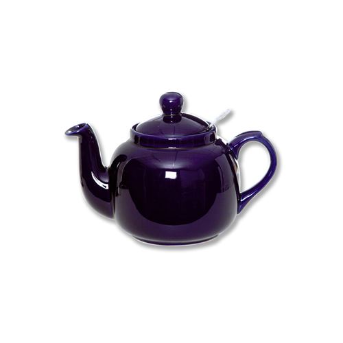 Bruno Evrard - Théière en faïence avec filtre inox 60cl bleu foncé