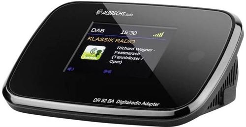 Adaptateur radio Albrecht DR 52 BA DAB+, FM Bluetooth noir