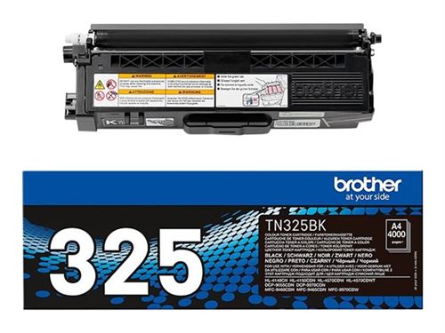 Brother TN325BK - hoog rendement - zwart - origineel - tonercartridge