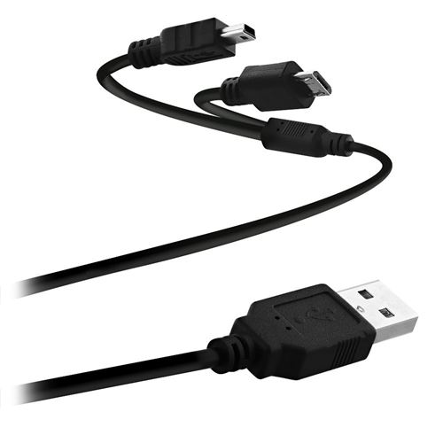 T'nB CBMUSB2IN2 Câble USB vers Mini/Micro USB 1 m