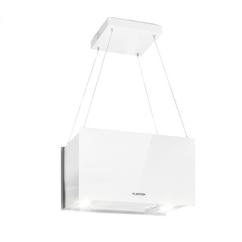 Klarstein Kronleuchter L Hotte Aspirante Décorative Îlot 60Cm - Recyclage 590 M³/H - Classe A - Blanc